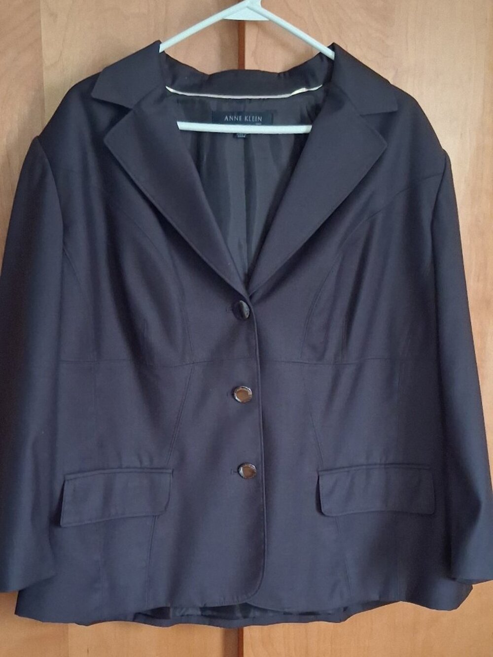 Anne Klein Women's Black Blazer Jacket Size 20w 22" sleeve